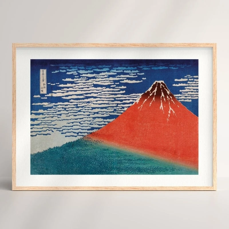 Japanese Print - Mount Fuji Red 2 Japanese Print - Mount Fuji Red - Image 2