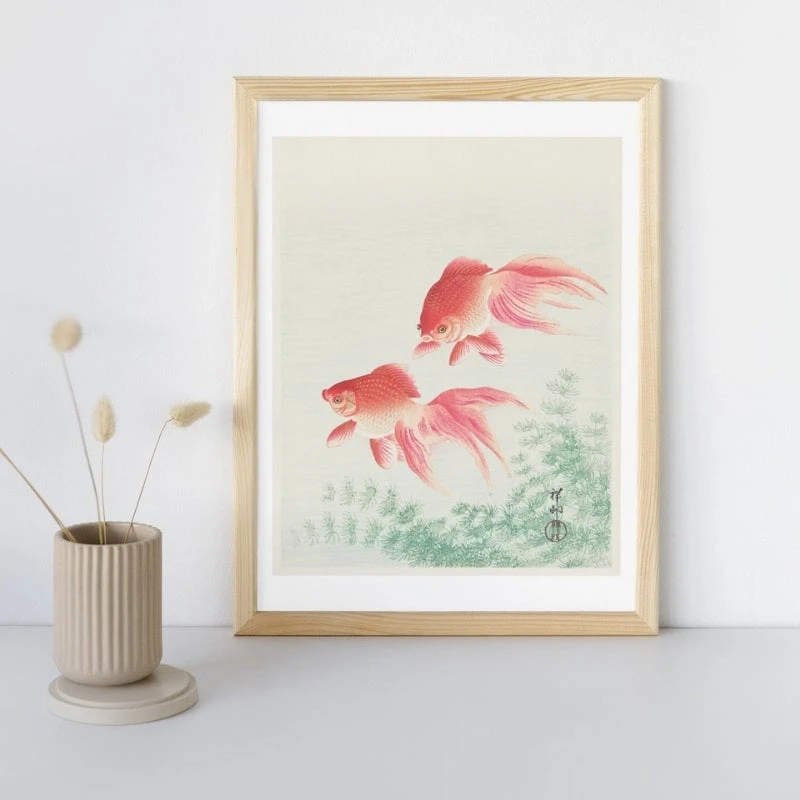 Japanese Woodblock Print - Goldfish 2 Japanese Woodblock Print - Goldfish - Image 2