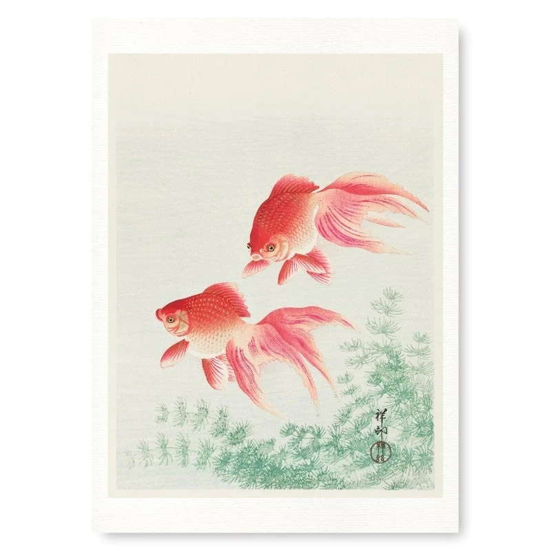 Japanese Woodblock Print - Goldfish 1 Japanese Woodblock Print - Goldfish