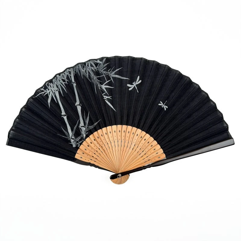Japanese Fan - Black Tonbo 1 Japanese Fan - Black Tonbo