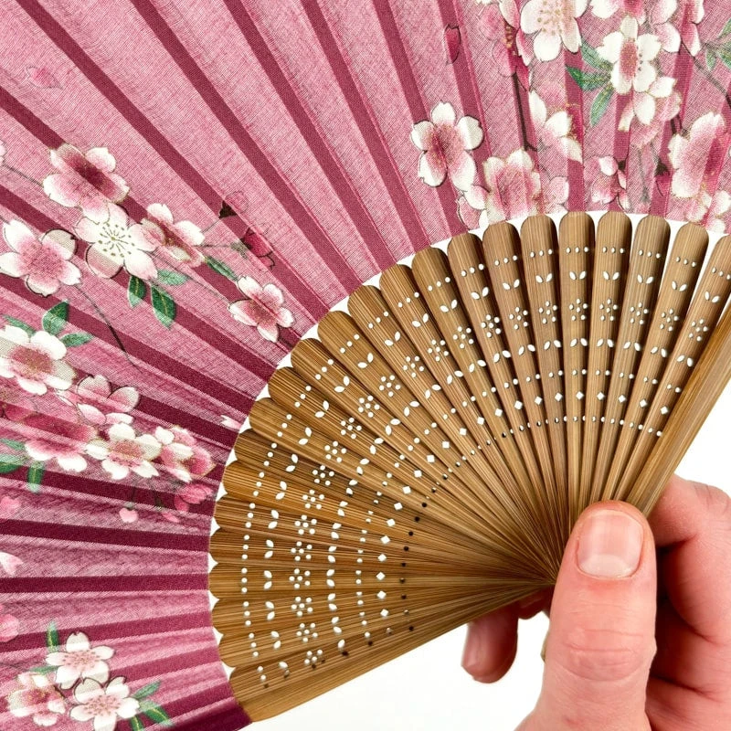 Japanese Fan - Sakura Pink 3 Japanese Fan - Sakura Pink - Image 3