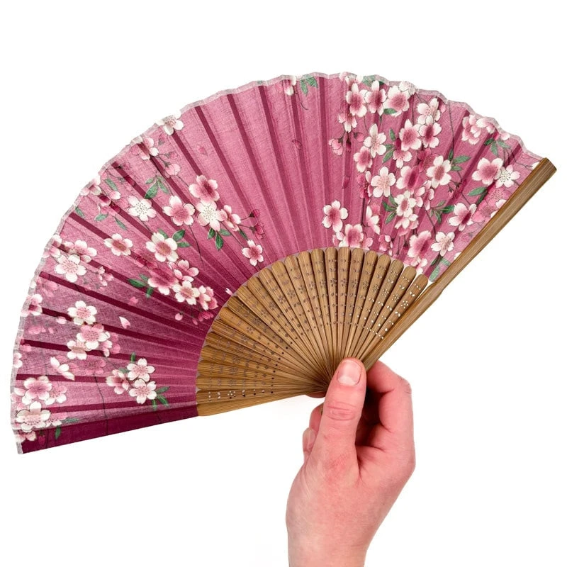 Japanese Fan - Sakura Pink 2 Japanese Fan - Sakura Pink - Image 2