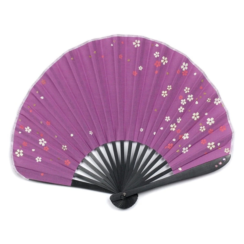 Japanese Fan - Purple Sakura 1 Japanese Fan - Purple Sakura