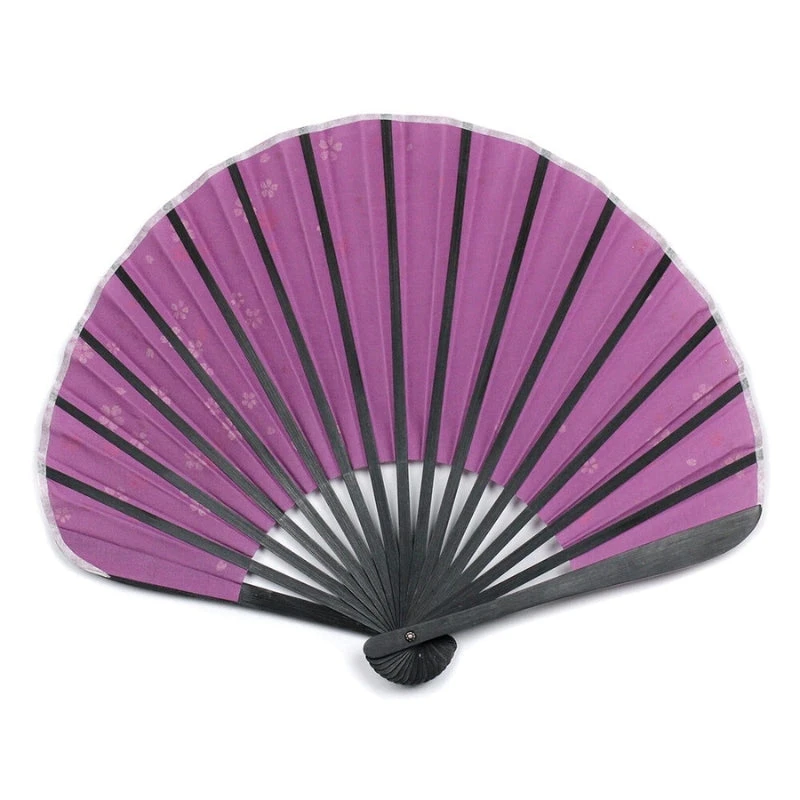 Japanese Fan - Purple Sakura 2 Japanese Fan - Purple Sakura - Image 2