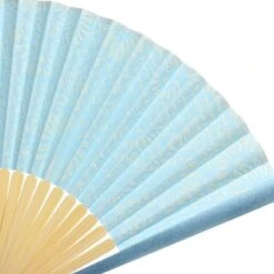 Japanese Fan – Blue Marguerite -Nippon Life Market eventails japonais marguerite bleu 998