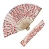 Japanese Fan & Pouch – Red Flowers