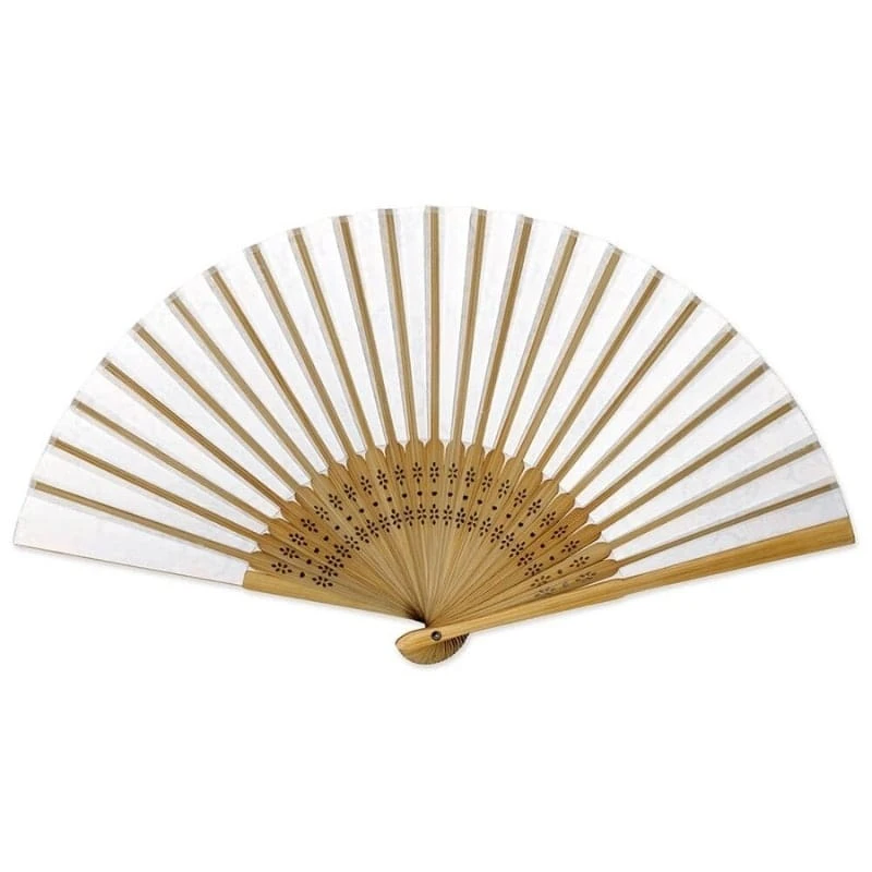 Japanese Fan – Yuzen Botan Blue 4 Japanese Fan – Yuzen Botan Blue - Image 4