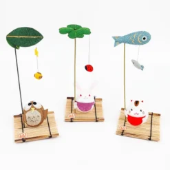 Japanese Chirimen Owl Figurine 7 Japanese Chirimen Owl Figurine -Nippon Life Market figurine japonaise chirimen hibou 987