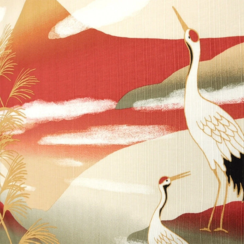 Furoshiki - Crane & Fuji - 19.7x19.7 In 2 Furoshiki - Crane & Fuji - 19.7x19.7 In - Image 2