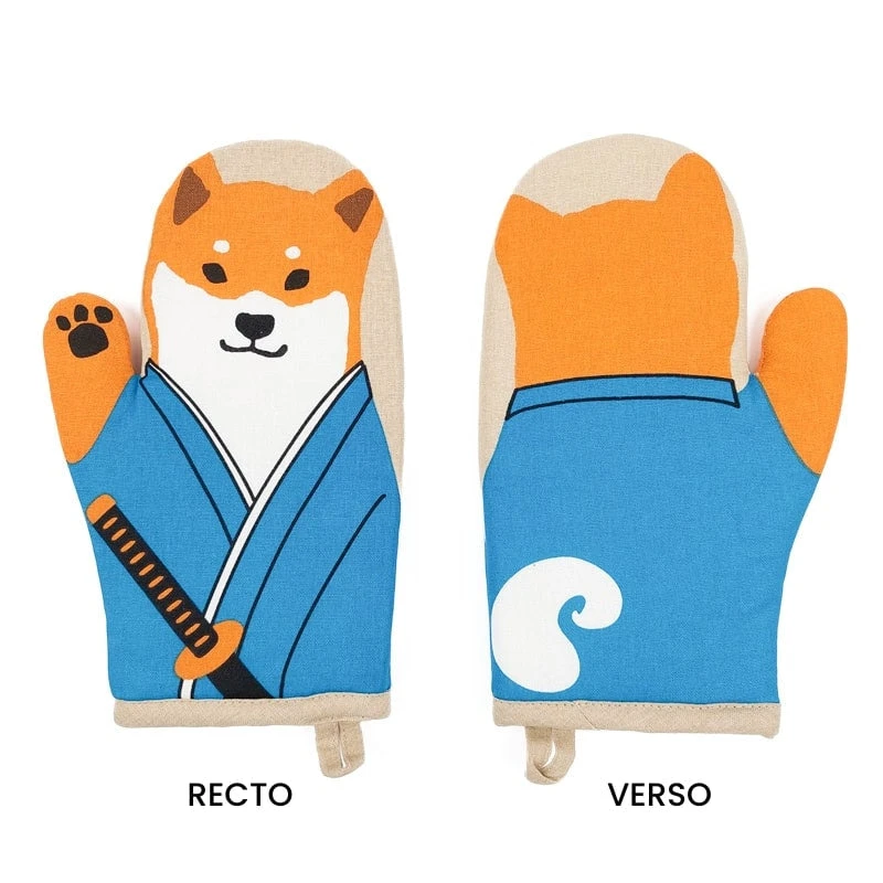 Oven Mitt - Shiba Samurai 3 Oven Mitt - Shiba Samurai - Image 3