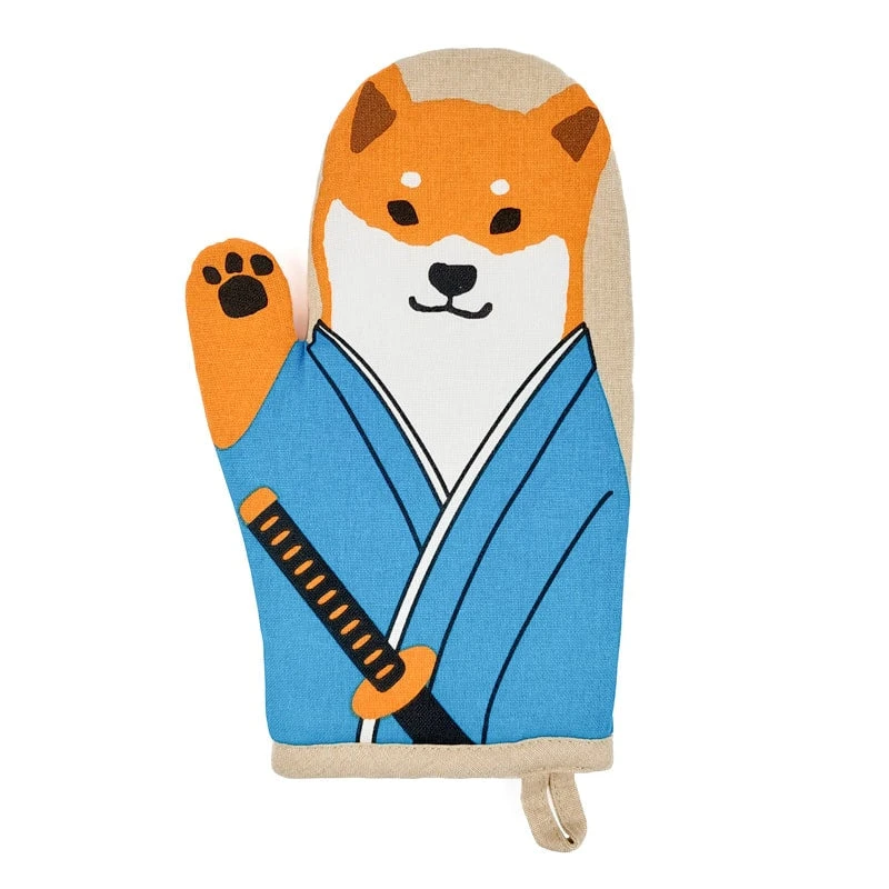 Oven Mitt - Shiba Samurai 1 Oven Mitt - Shiba Samurai