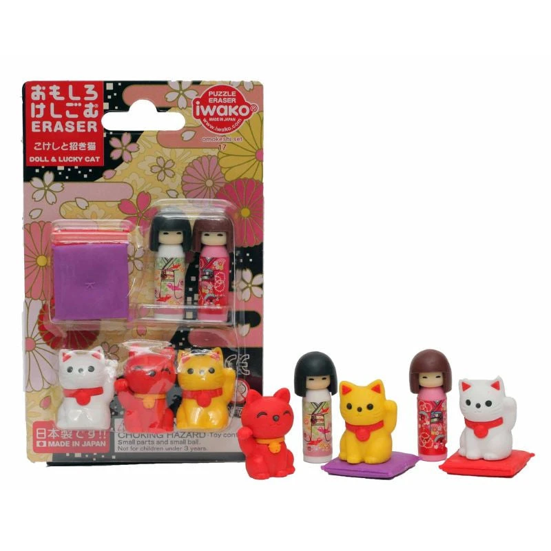 Japanese Eraser Iwako Maneki Kokeshi 1 Japanese Eraser Iwako Maneki Kokeshi