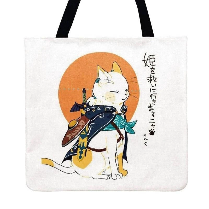 Japanese Cat Tote Bag 2 Japanese Cat Tote Bag - Image 2