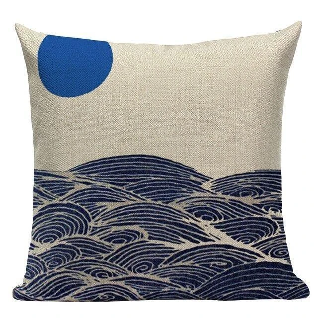 Japanese Cushion Cover - Calm Sea 1 Japanese Cushion Cover - Calm Sea