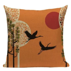 Japanese Cushion Cover - Tsuru