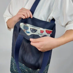 Japanese Fabric Bag Asanoha -Nippon Life Market japanese fabric bag asanoha 656