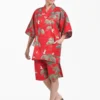 Jinbei Japanese Woman Red Crane & Pine