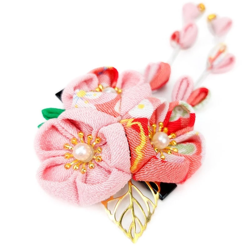 Kanzashi - Flower Hair Clip 2 Kanzashi - Flower Hair Clip - Image 2