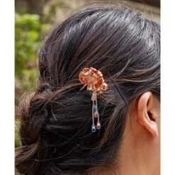 Kanzashi Hair Stick - Peony -Nippon Life Market kanzashi fleur pivoine 185