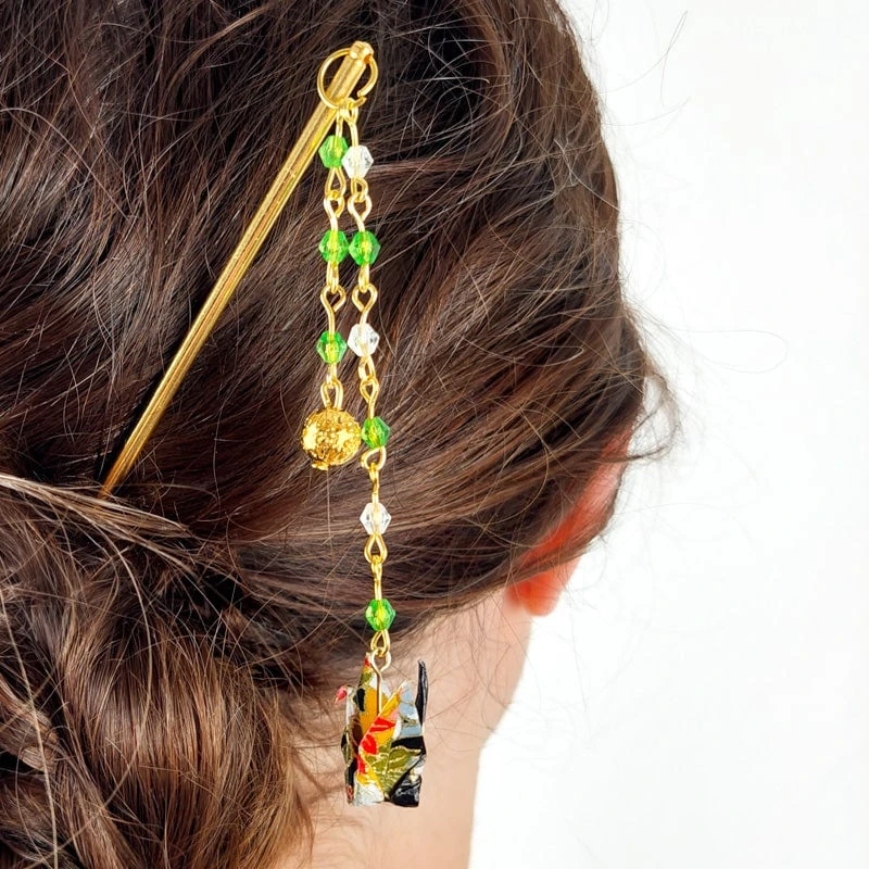 Kanzashi - Origami Black 3 Kanzashi - Origami Black - Image 3