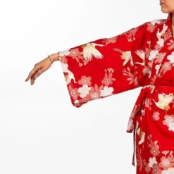 Happi Kimono Women - Sakura To Tsuru -Nippon Life Market kimono happi femme sakura to tsuru taille unique 821