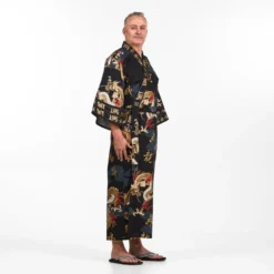 Men's Japanese Kimono - Dragon -Nippon Life Market kimono homme japonais dragon taille unique 406