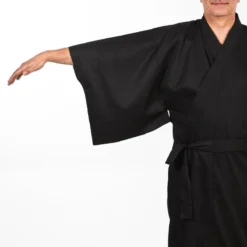 Black Men's Kimono -Nippon Life Market kimono homme japonais noir taille unique 806