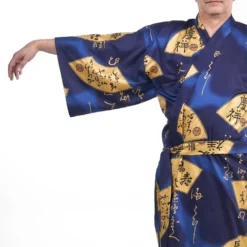 Men’s Japanese Kimono – Sensu Gold -Nippon Life Market kimono homme japonais sensu dore taille unique 118