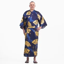 Men’s Japanese Kimono – Sensu Gold