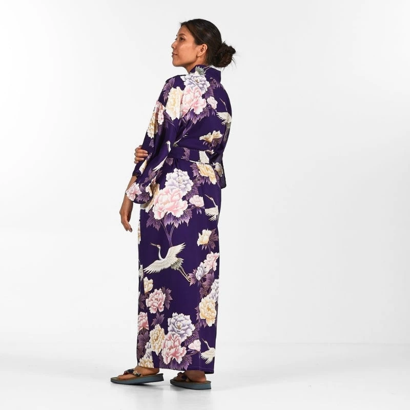 Women's Japanese Kimono - Botan To Tsuru 3 Women's Japanese Kimono - Botan To Tsuru - Image 3