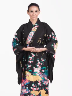 Japanese Kimono Women - Furisode Style -Nippon Life Market kimono japonais femme furisode taille unique 953