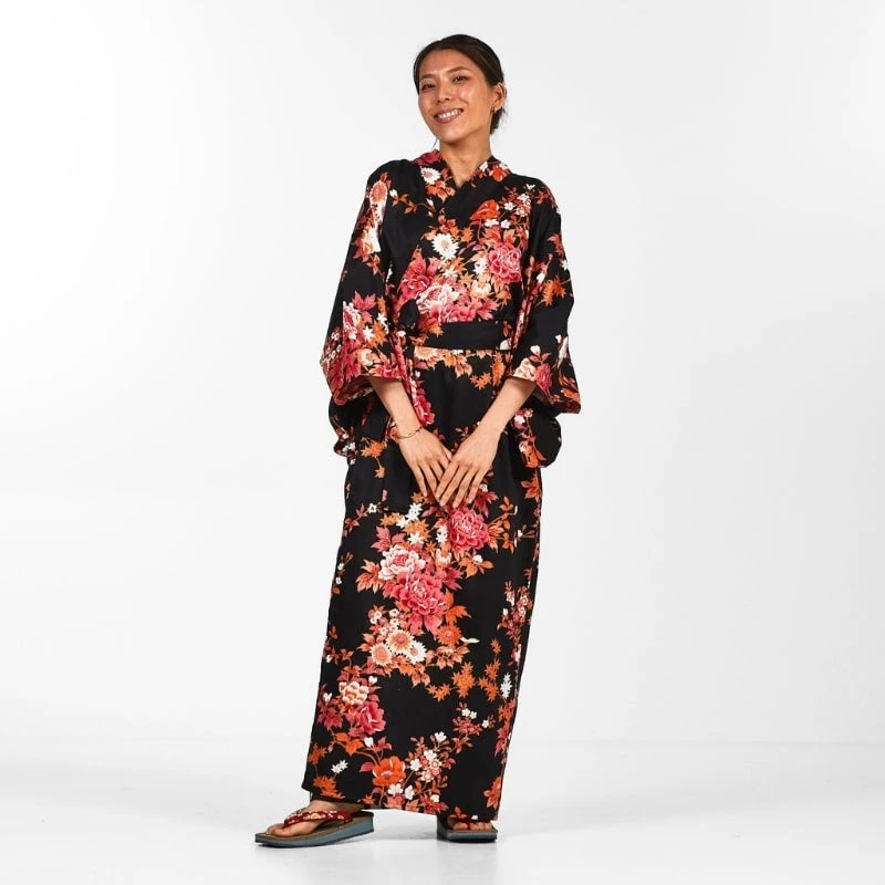 Women's Japanese Kimono - Sakura To Botan 3 Women's Japanese Kimono - Sakura To Botan - Image 3