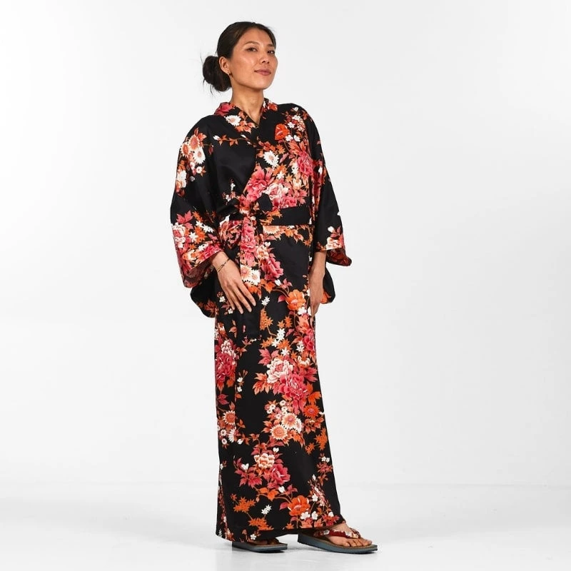 Women's Japanese Kimono - Sakura To Botan 1 Women's Japanese Kimono - Sakura To Botan