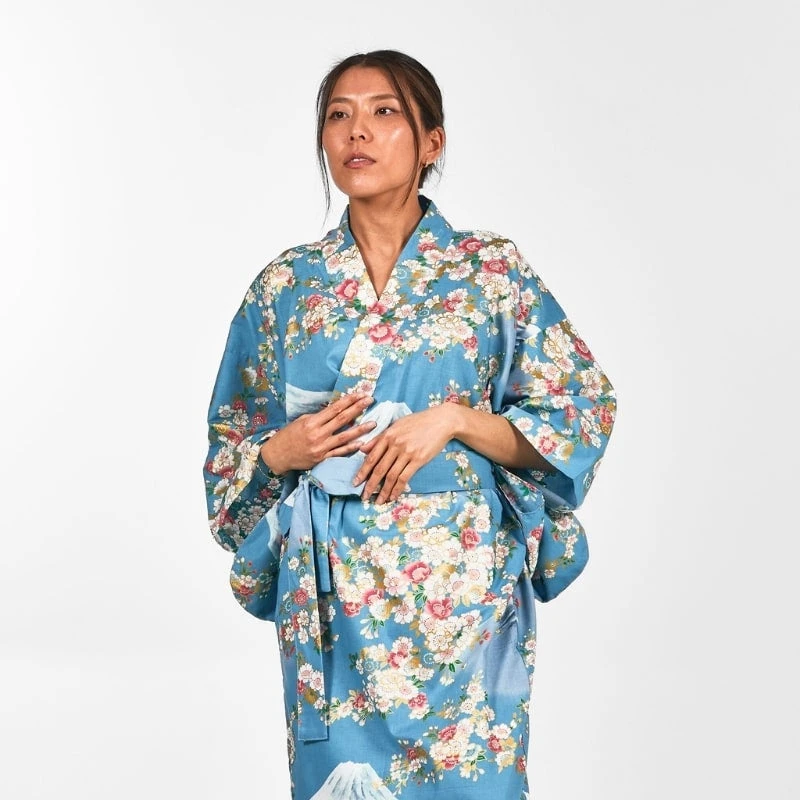 Women's Yukata Kimono - Fujisan No Sakura 2 Women's Yukata Kimono - Fujisan No Sakura - Image 2
