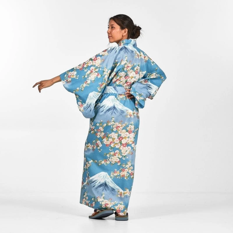 Women's Yukata Kimono - Fujisan No Sakura 3 Women's Yukata Kimono - Fujisan No Sakura - Image 3