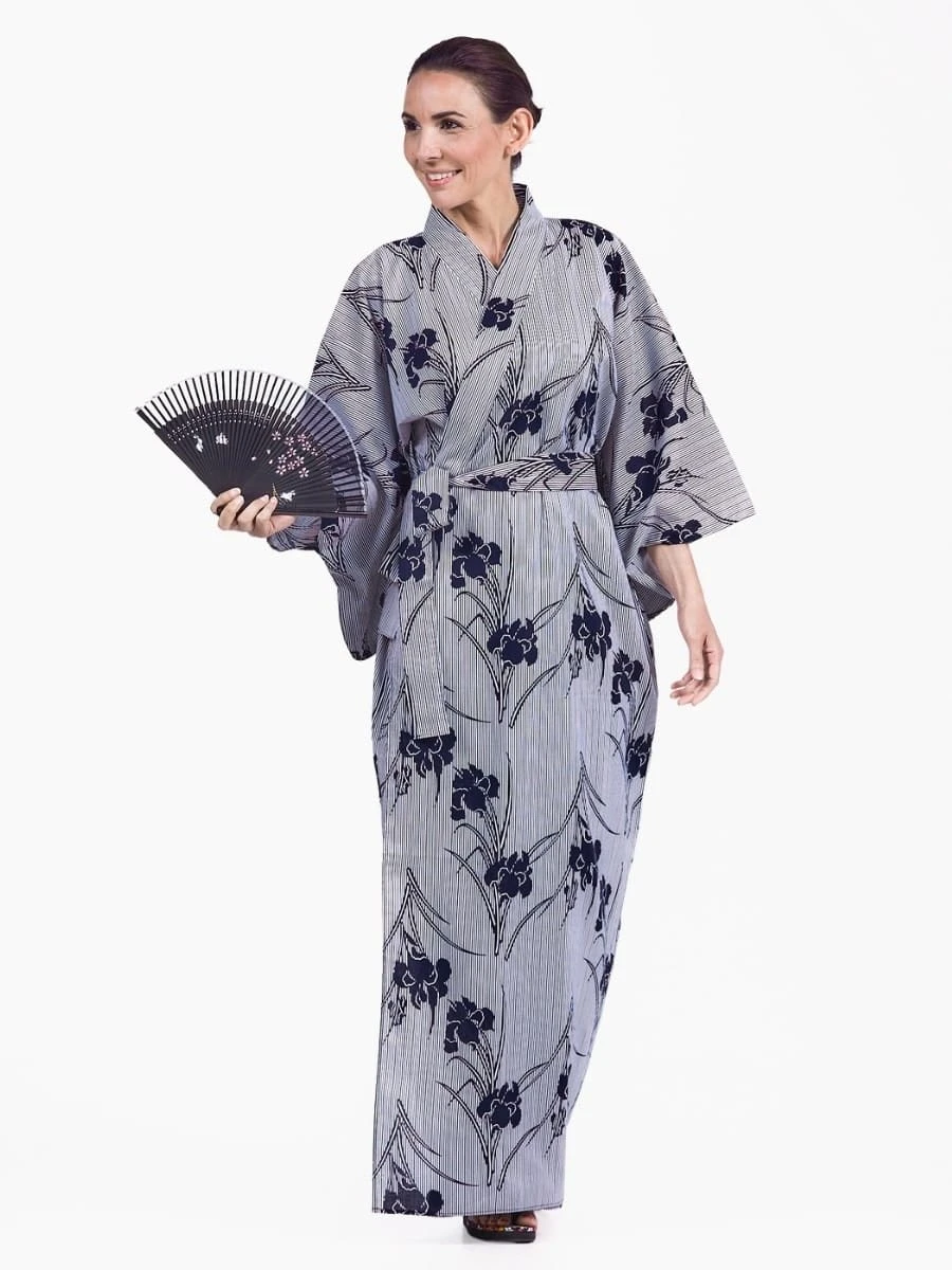 Women's Yukata Kimono - Iris 1 Women's Yukata Kimono - Iris
