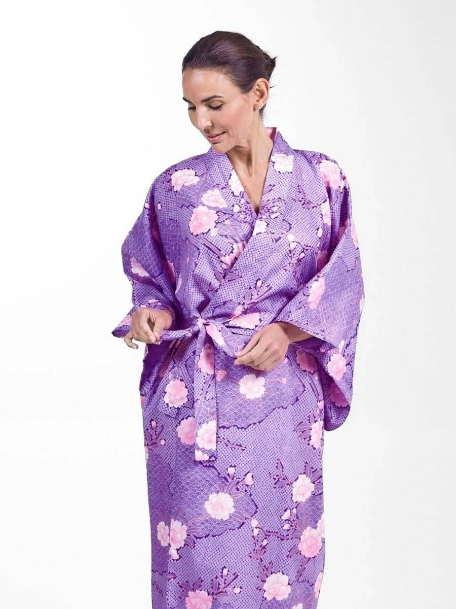 Women's Yukata Kimono - Sakura To Kumo 3 Women's Yukata Kimono - Sakura To Kumo - Image 3