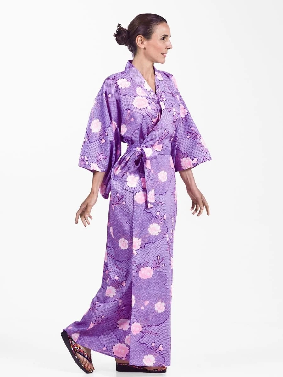 Women's Yukata Kimono - Sakura To Kumo 2 Women's Yukata Kimono - Sakura To Kumo - Image 2