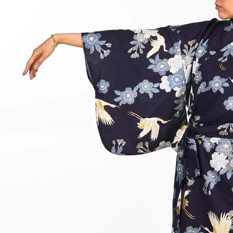 Women's Yukata Kimono - Sakura To Tsuru 5 Women's Yukata Kimono - Sakura To Tsuru - Image 5
