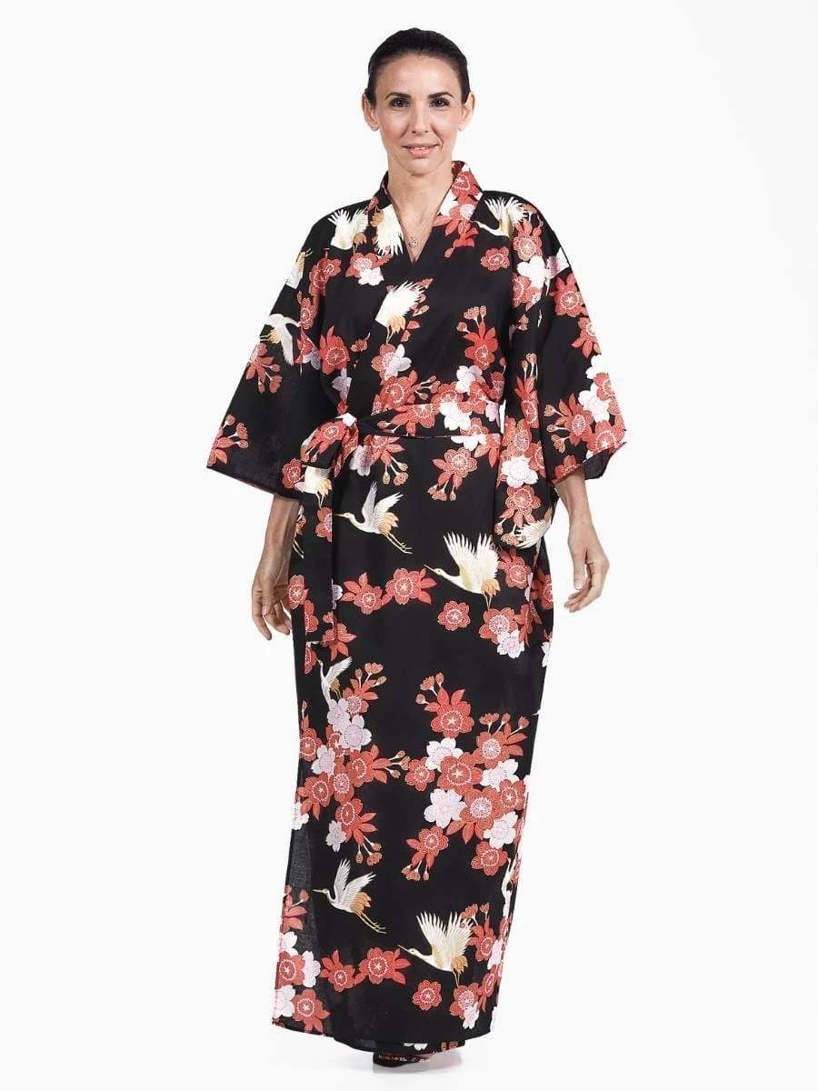 Women's Yukata Kimono - Tsuru To Ouka 1 Women's Yukata Kimono - Tsuru To Ouka