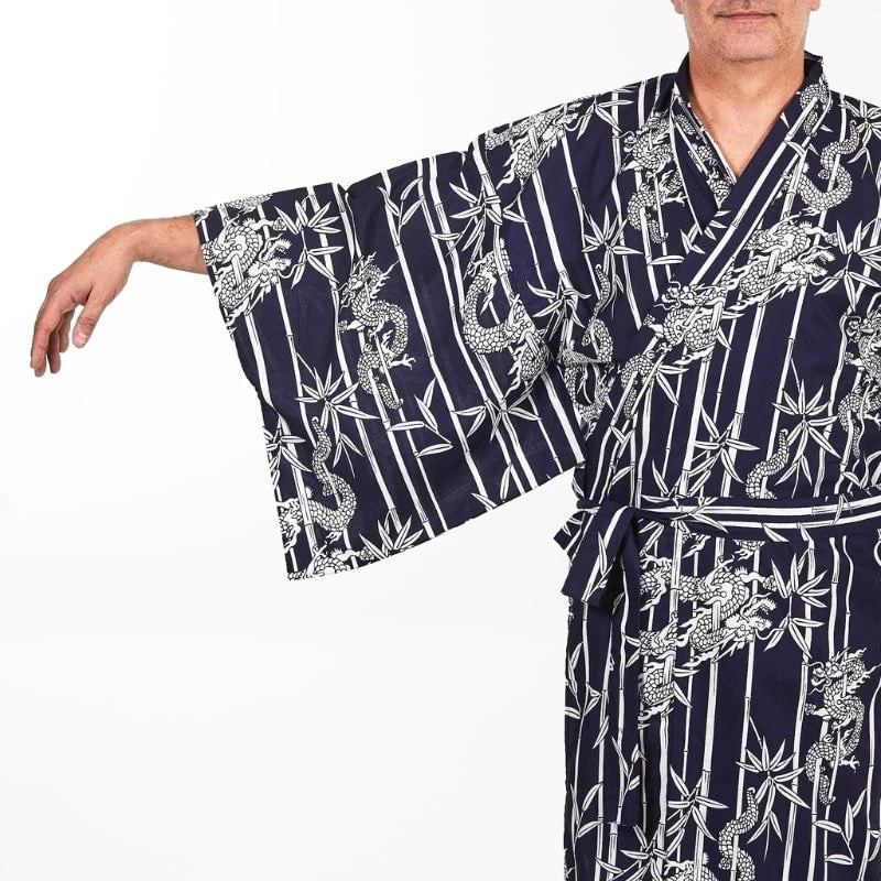 Yukata Kimono Men - Bamboo & Dragon 5 Yukata Kimono Men - Bamboo & Dragon - Image 5