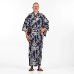 Yukata Kimono Men - Bamboo & Dragon