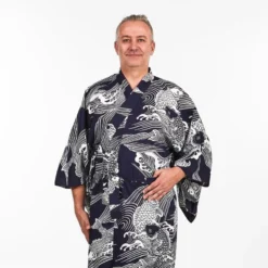 Yukata Kimono Men - Koi Fish -Nippon Life Market kimono yukata homme carpe koi 472