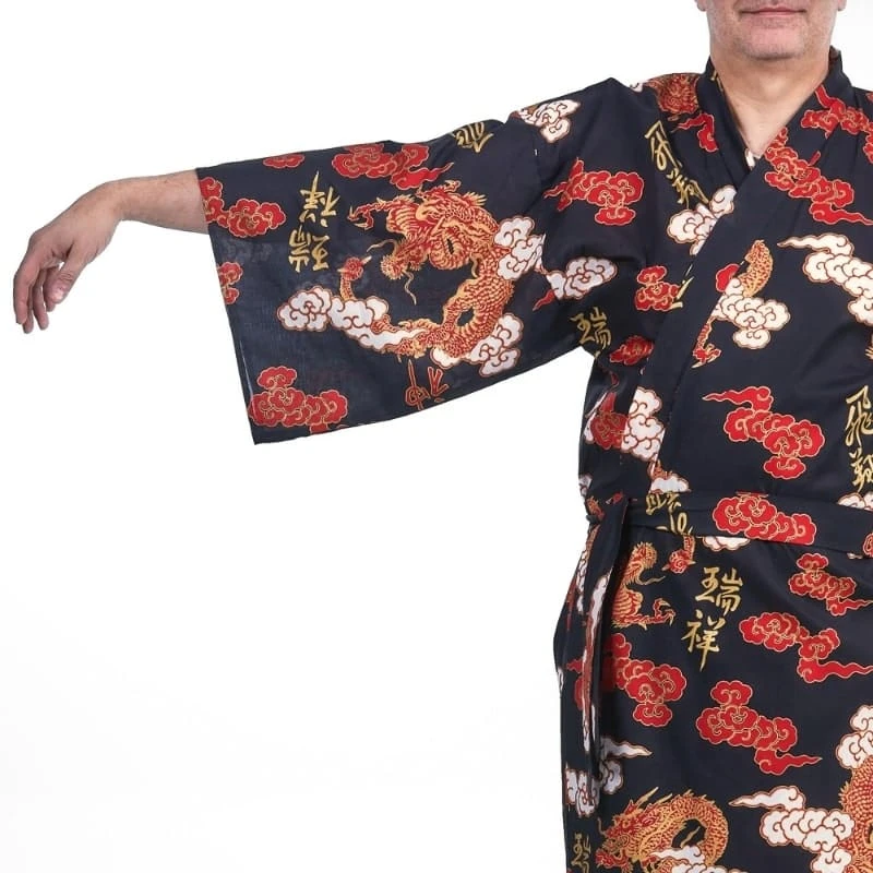 Men’s Yukata Kimono – Ryū & Kumo 3 Men’s Yukata Kimono – Ryū & Kumo - Image 3