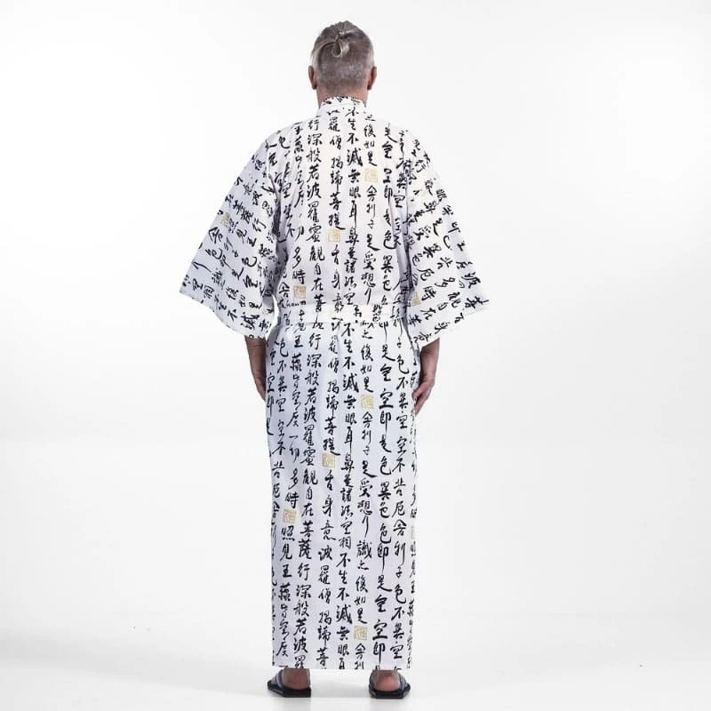 Men’s Yukata Kimono – Hannya Sutra 5 Men’s Yukata Kimono – Hannya Sutra - Image 5