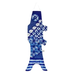 Koinobori Fish Shibori Indigo - 28 In