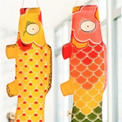 Koinobori Traditional Yellow - 28 In -Nippon Life Market koinobori traditionnel jaune s 231