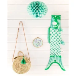 Koinobori Traditional Turquoise - 39 In -Nippon Life Market koinobori traditionnel turquoise m 348