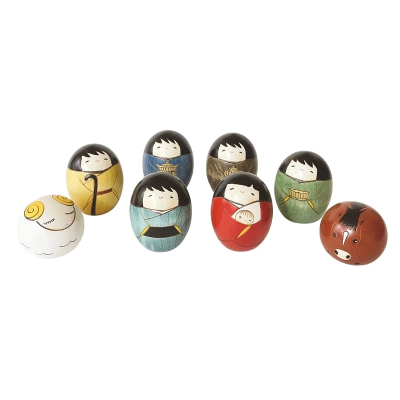 Kokeshi Nativity Scene 1 Kokeshi Nativity Scene