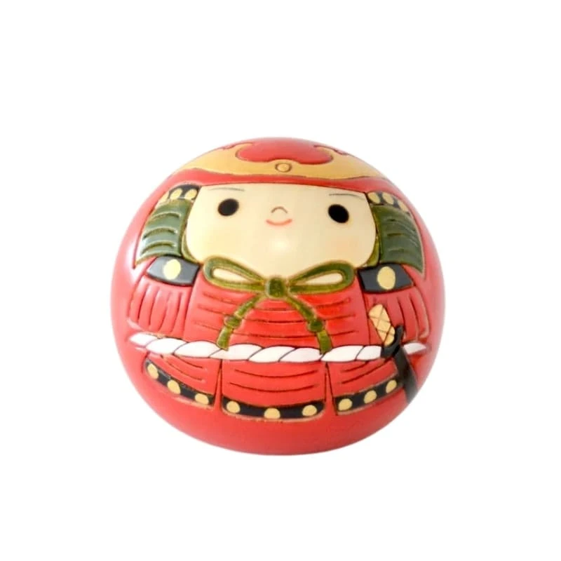 Japanese Round Kokeshi Doll - Musha 1 Japanese Round Kokeshi Doll - Musha